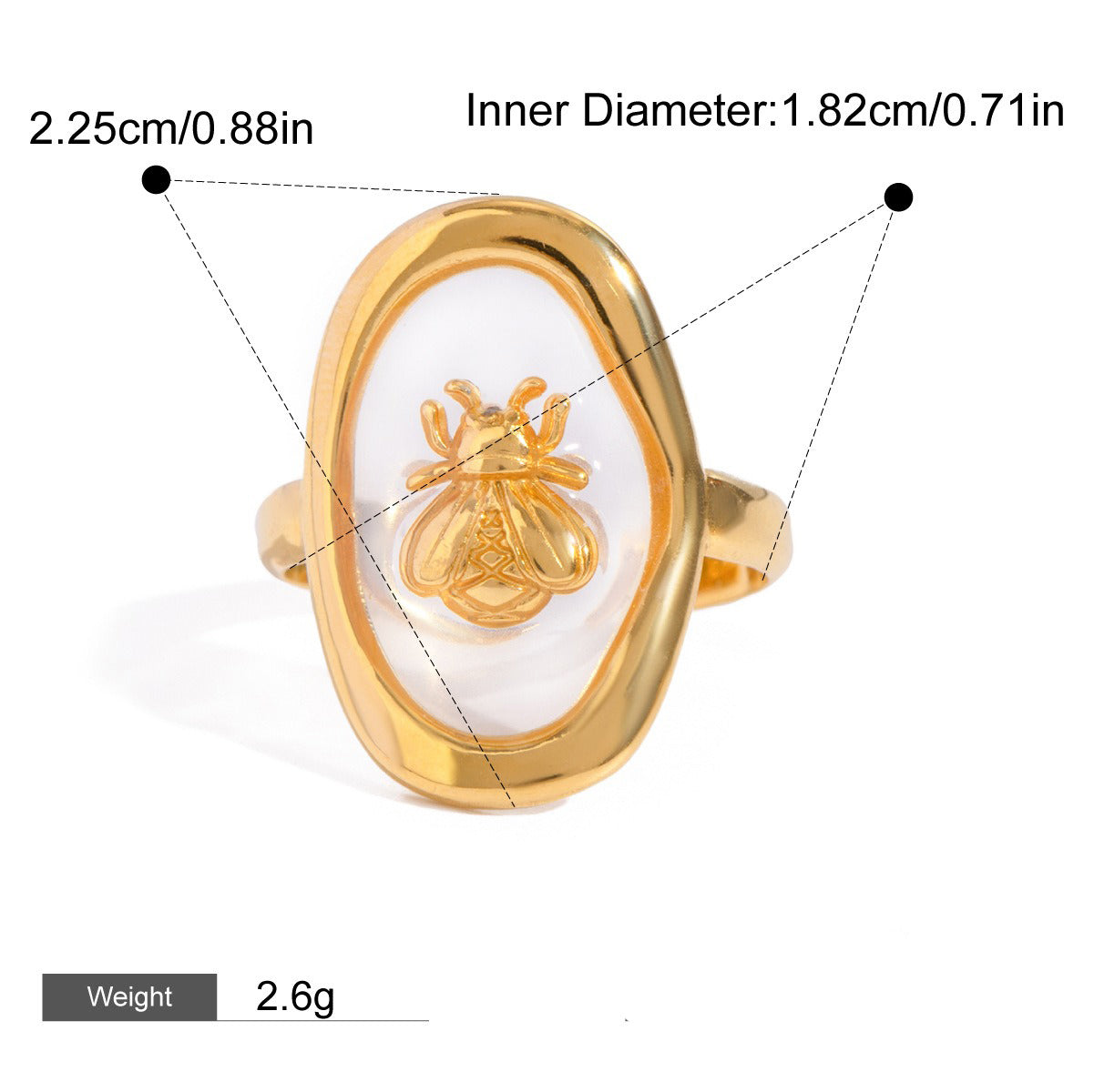 18K gold inlaid gemstone exquisite design noble ring