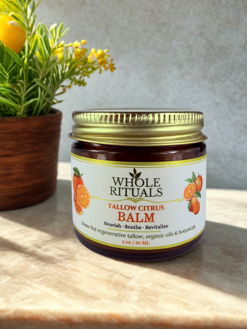 Citrus Tallow Balm – Grass-Fed Natural Skin Moisturizer