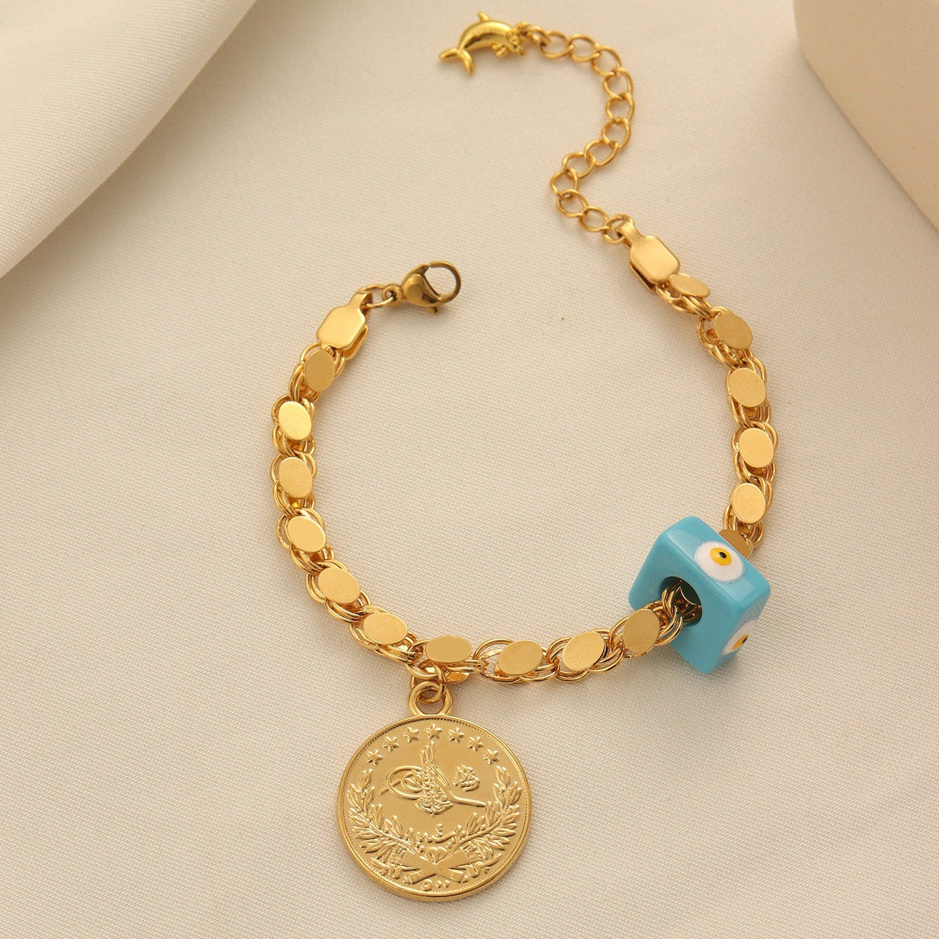 Bohemian Evil Eye Coin Bracelet