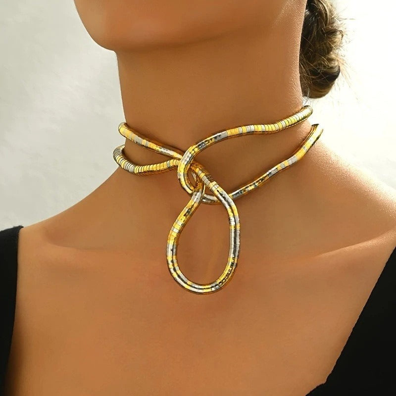 18K Gold Geometric Minimalist Irregular Necklace