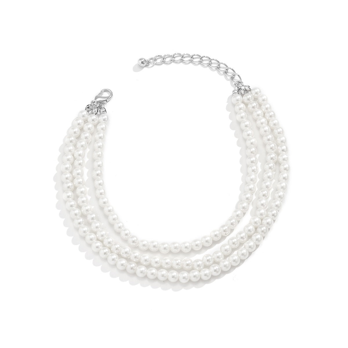 Temperament Imitation Pearl Beaded Tassel Anklet