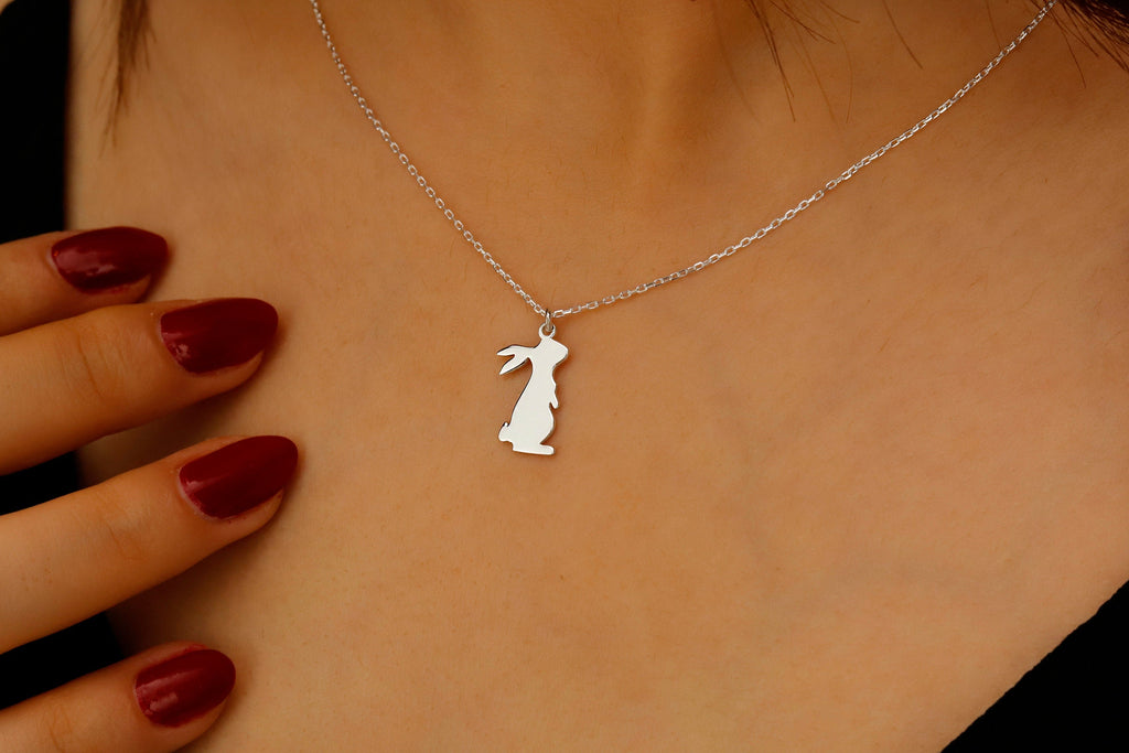 925 Sterling Silver Bunny Necklace