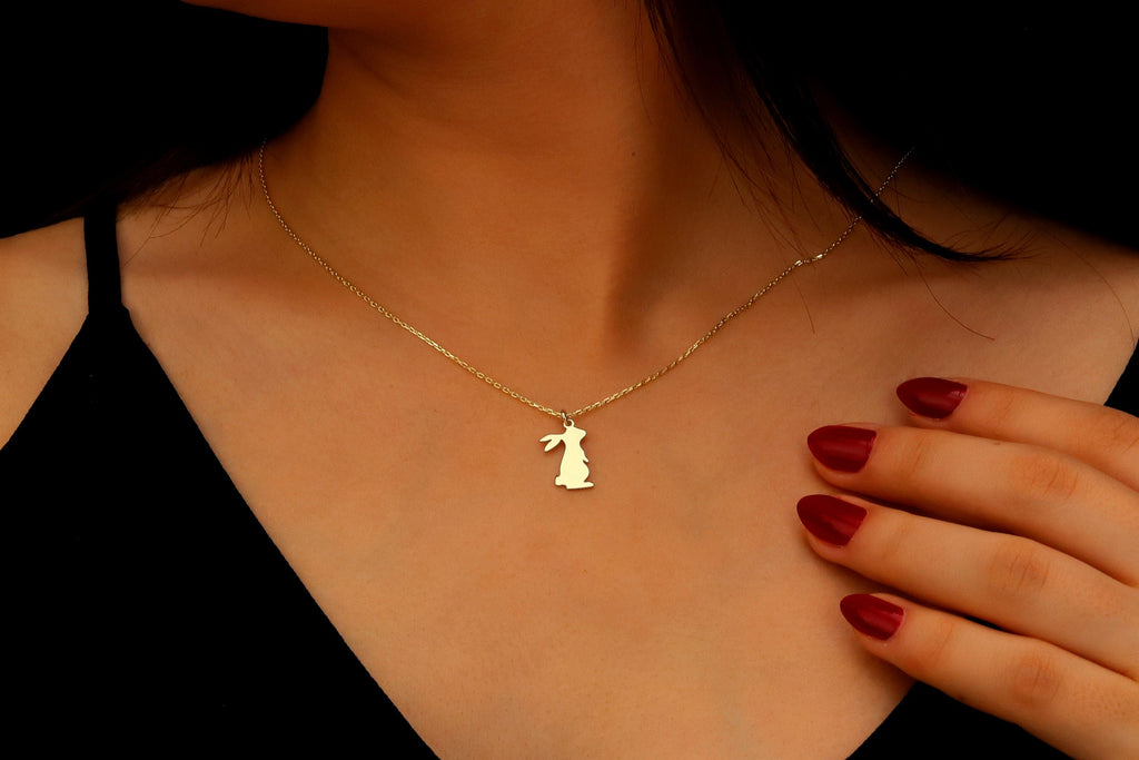 925 Sterling Silver Bunny Necklace