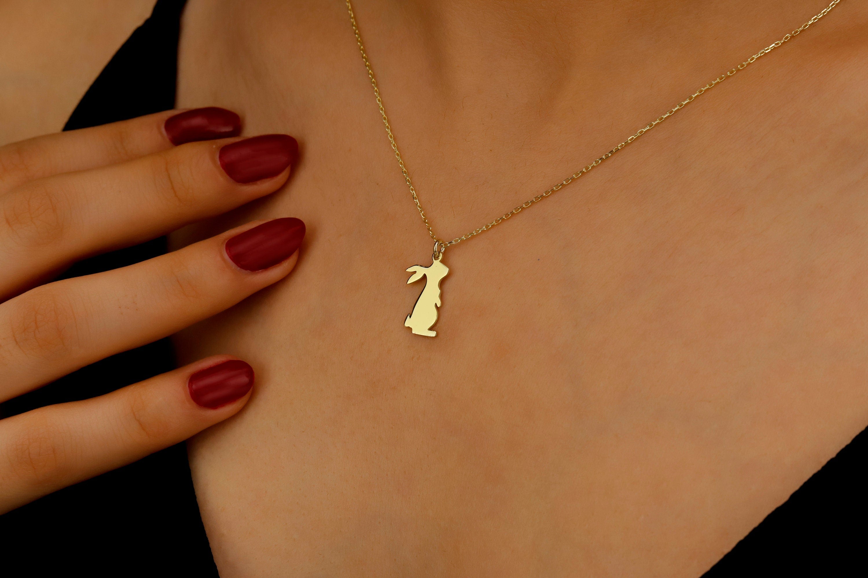 925 Sterling Silver Bunny Necklace