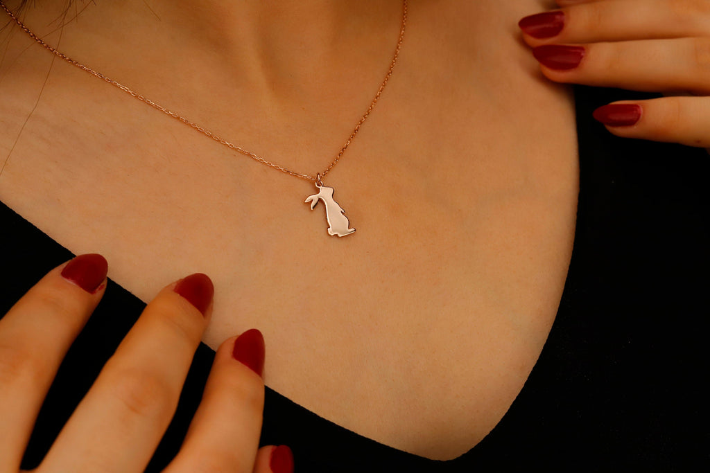 925 Sterling Silver Bunny Necklace
