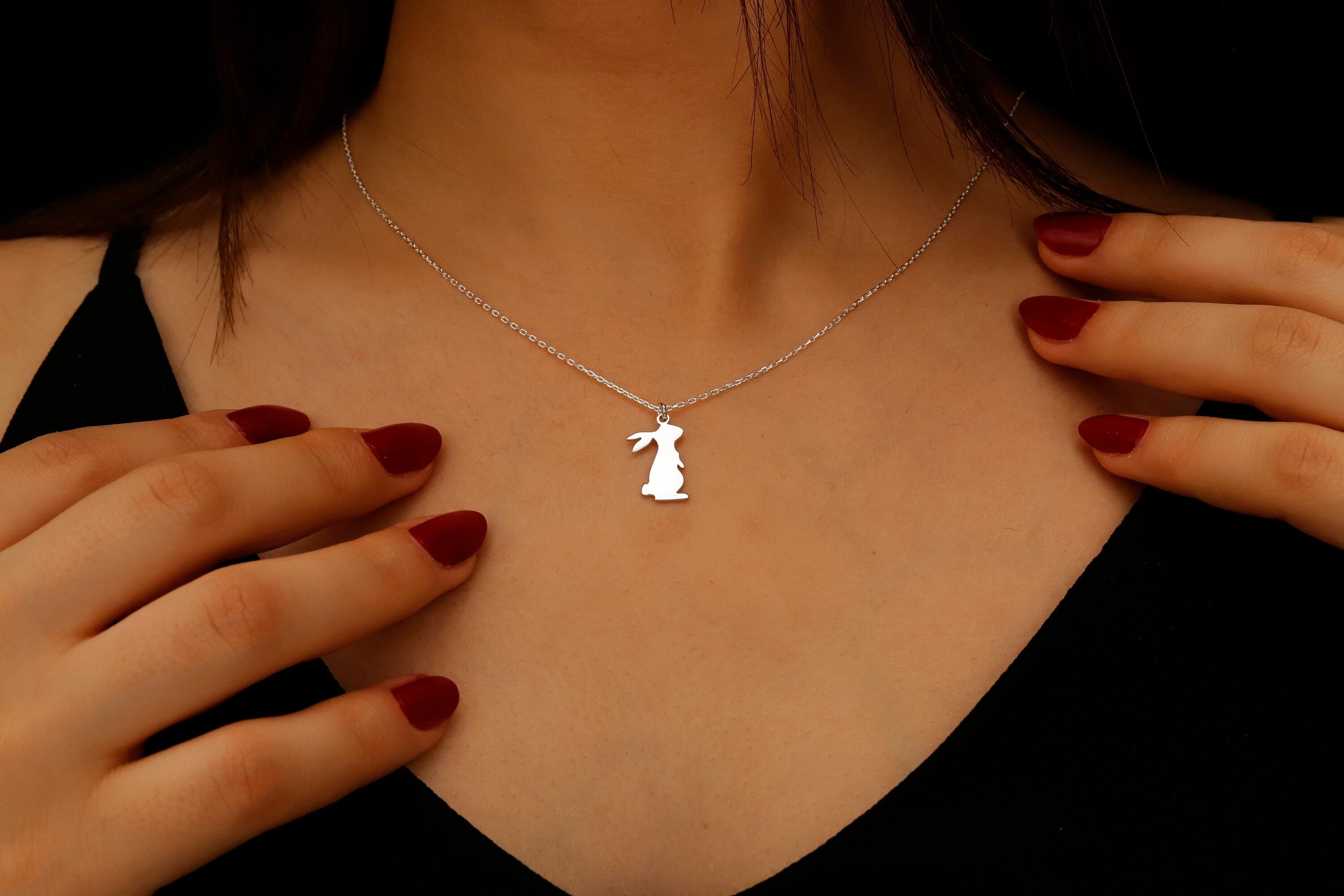 925 Sterling Silver Bunny Necklace