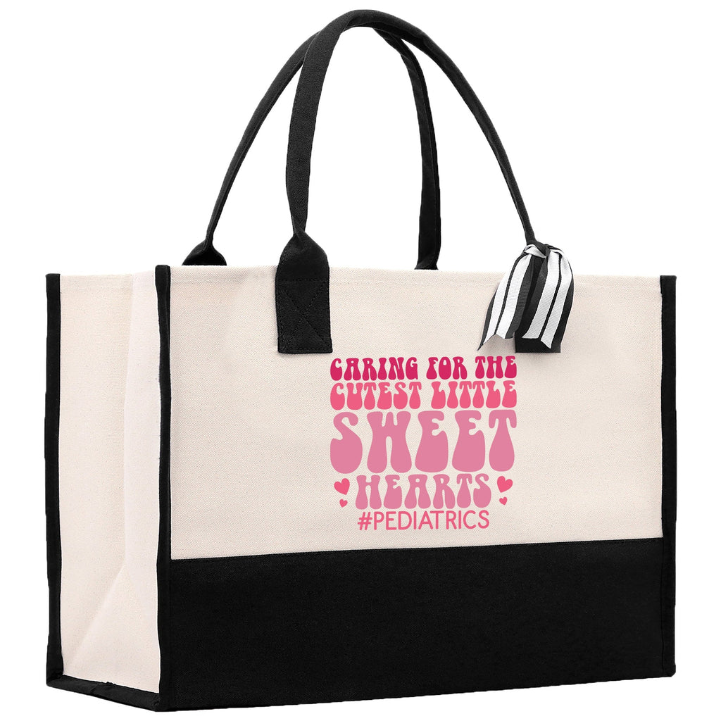 Pediatric Nurse Personalized Cotton Canvas Tote Bag Custom Nurse Gift Registered Nurse Tote RN Tote RN Gift Future Nursing Student Gift