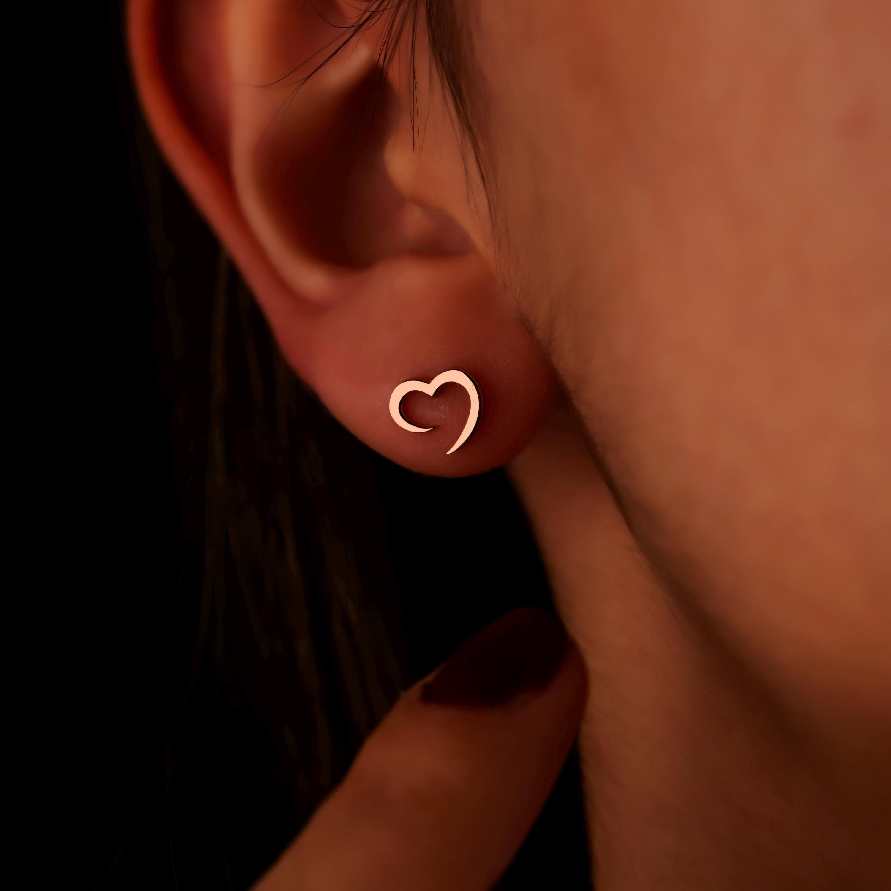 Heartfelt Sterling Silver Heart Studs - Hypoallergenic Elegance