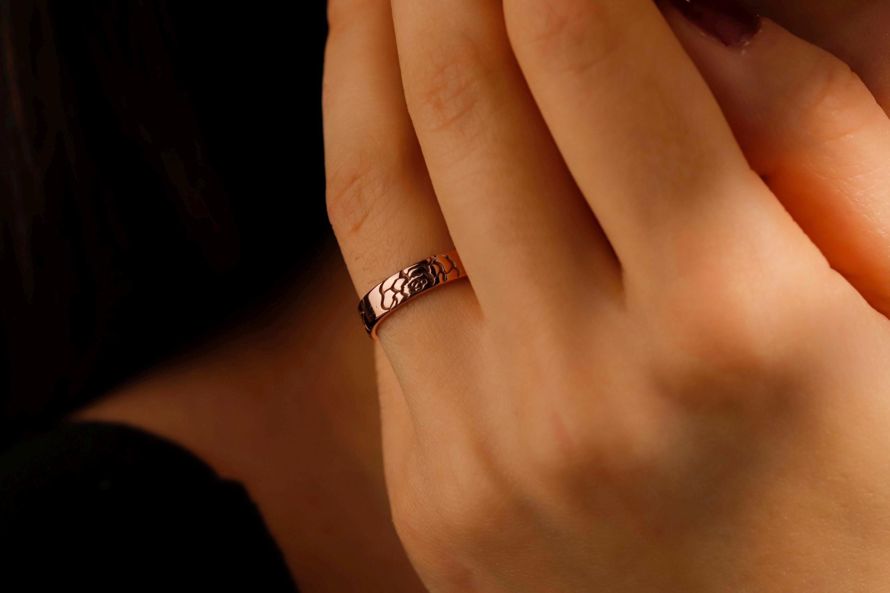 Custom Birth Flower Ring | Personalized Sterling Silver Jewelry
