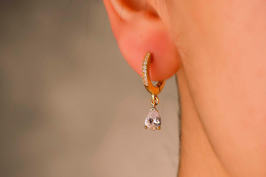 Sparkle & Shine Pave Diamond Huggie Earrings in 925 Sterling Silver