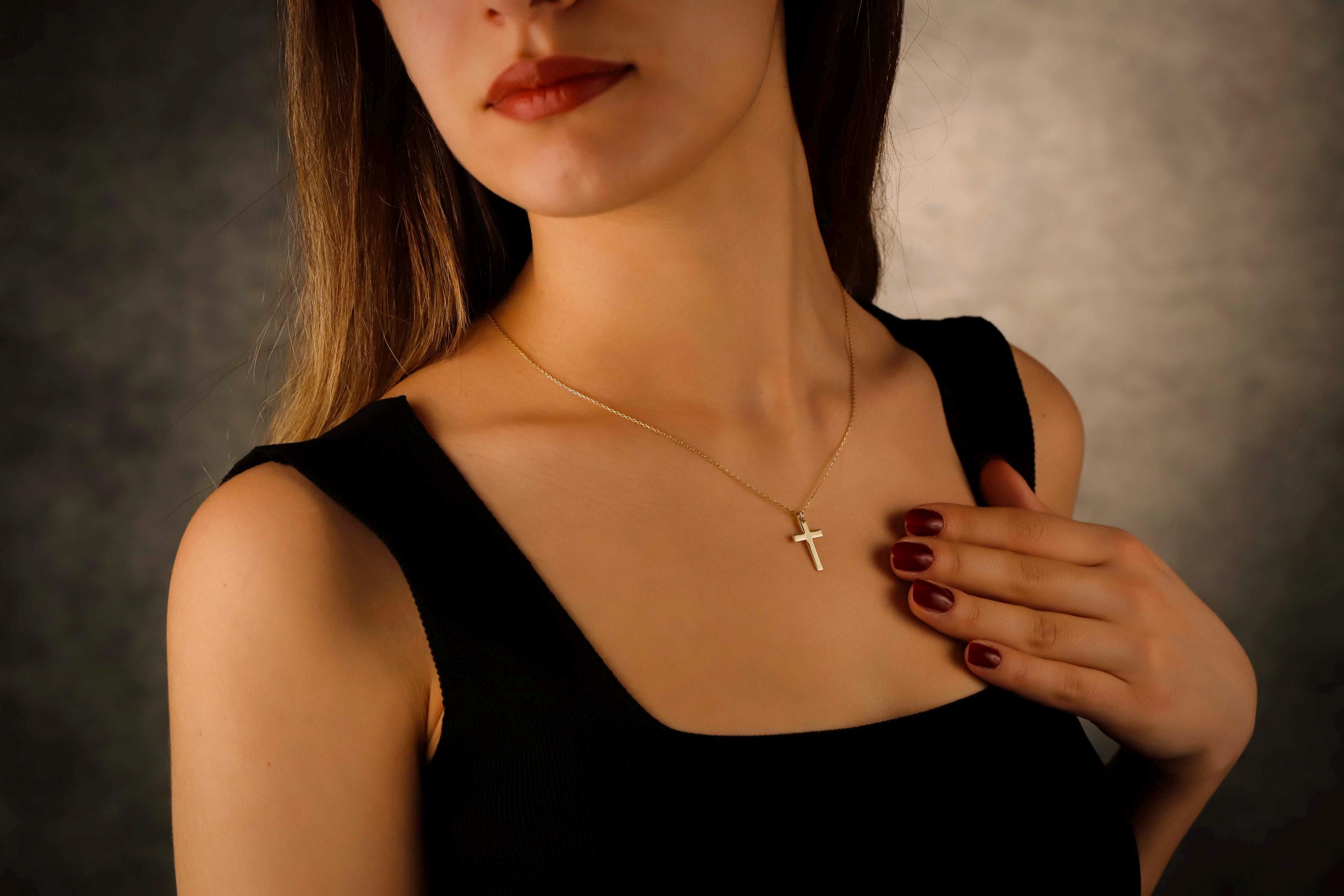 Radiant Faith Cross Necklace in Silver, Gold and Rose