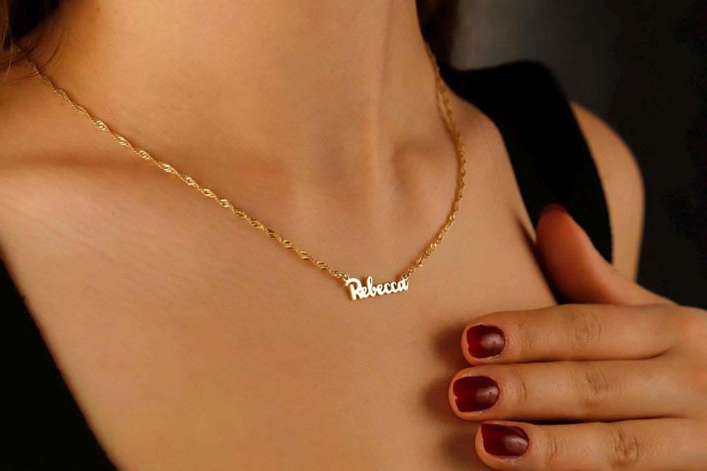 Custom Name Necklace | 18K Gold Filled & Sterling Silver | Dainty Chain for a Personal Touch