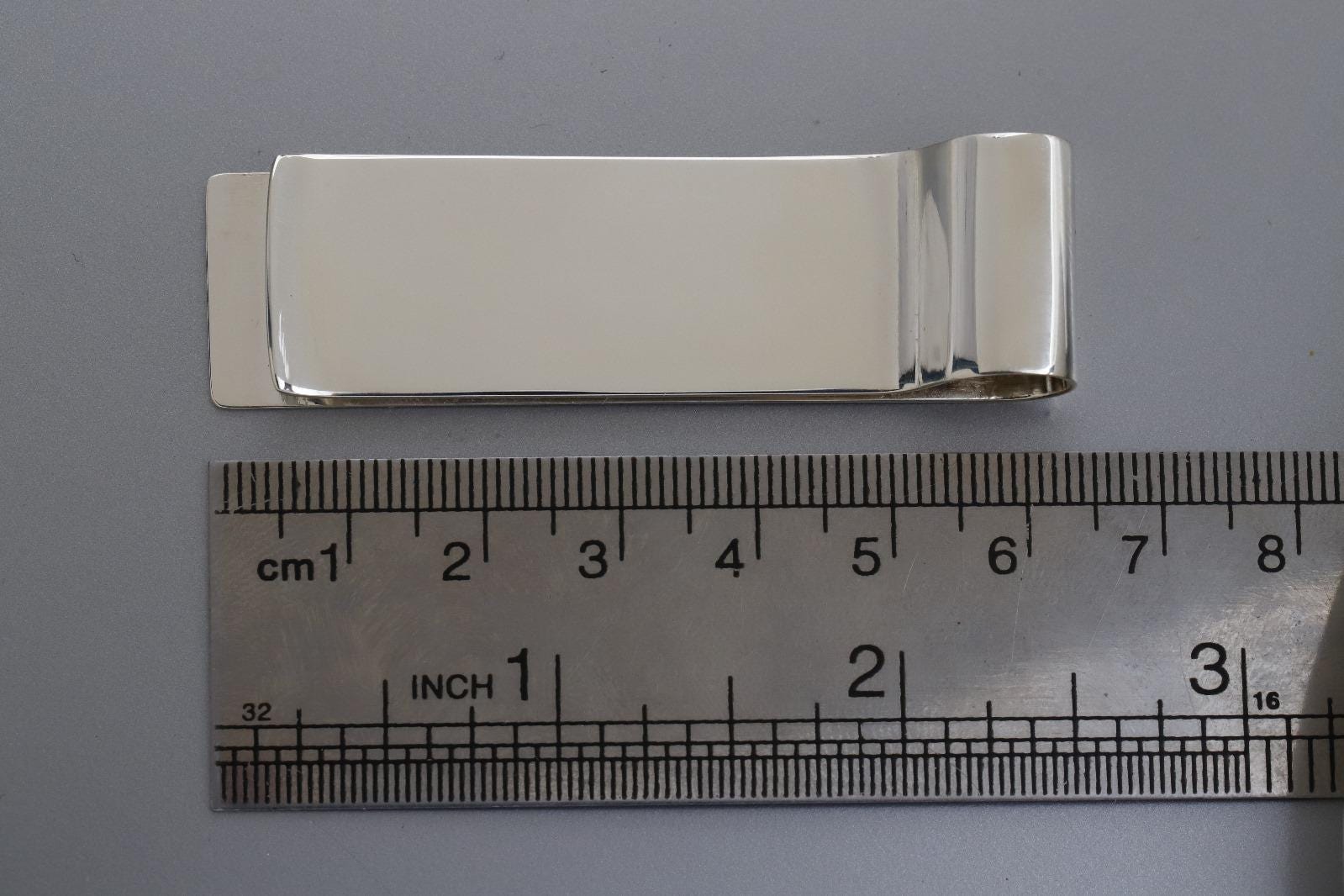 Personalized Sterling Silver Money Clip - Engraved Cash Holder