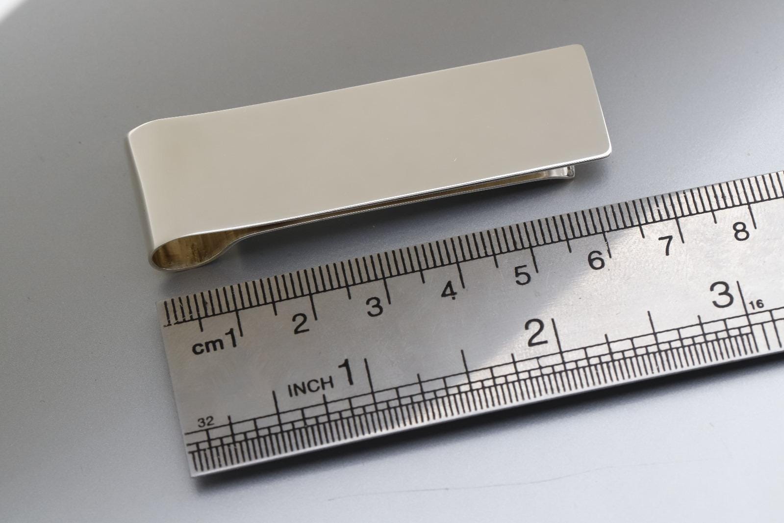 Personalized Sterling Silver Money Clip - Engraved Cash Holder
