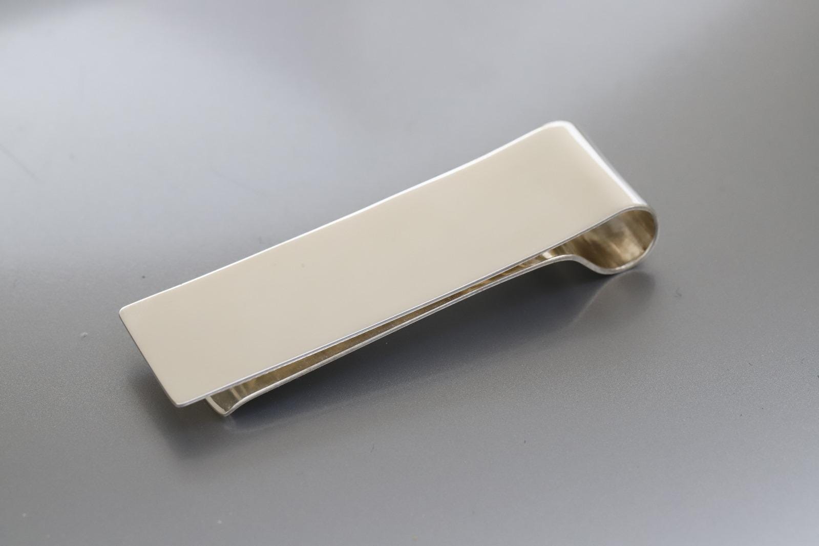 Personalized Sterling Silver Money Clip - Engraved Cash Holder
