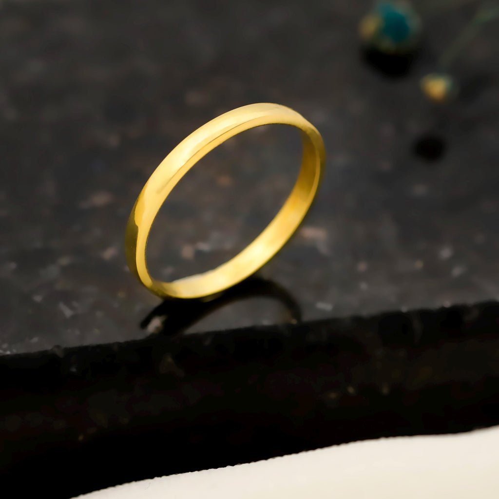 SilverGoldandRose Elegant Essentials Minimalist Wedding Band - Timeless, Stackable Designs