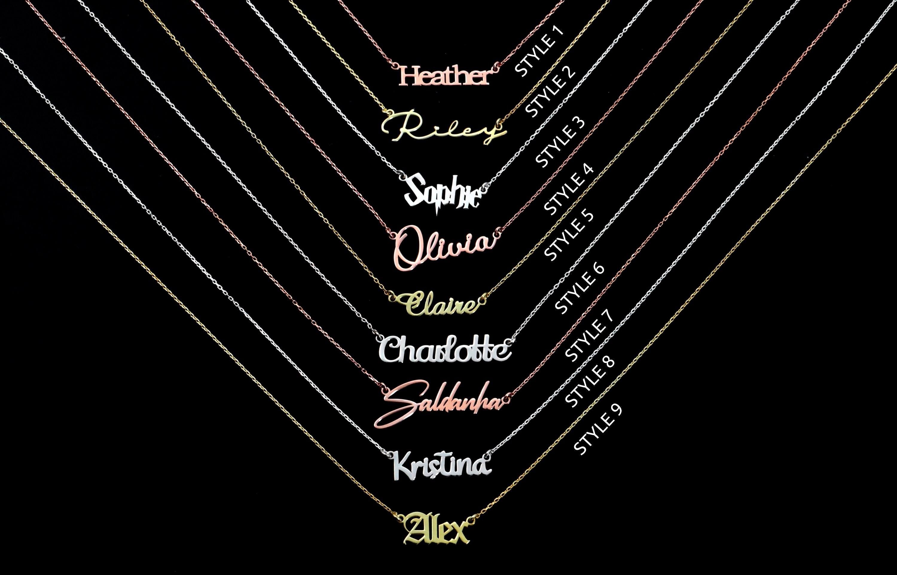 Personalized Sterling Silver Name Necklace | Signature Font Elegance
