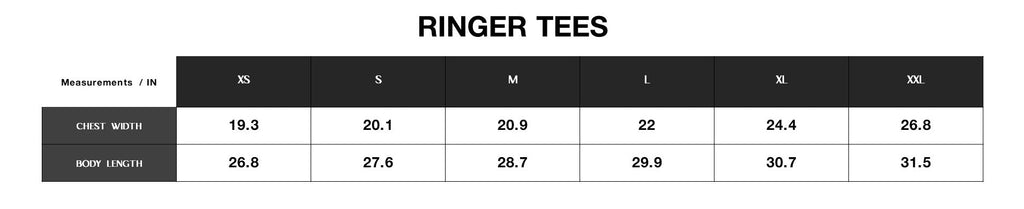 "RINGER TEE - ORANGE"