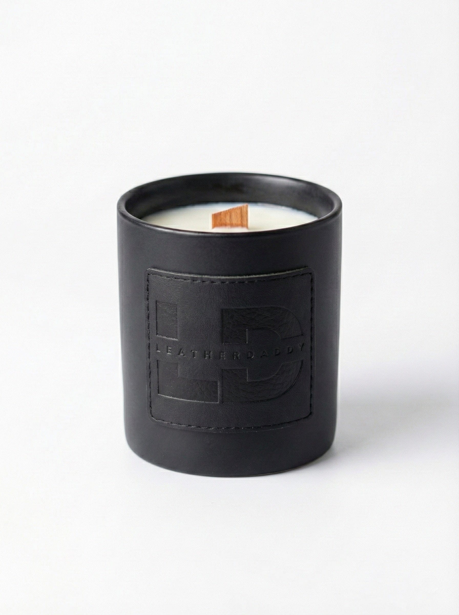 LeatherDaddy Signature Candle — Hand-Poured Soy Wax with Crackling Wooden Wick (10oz & 16oz)