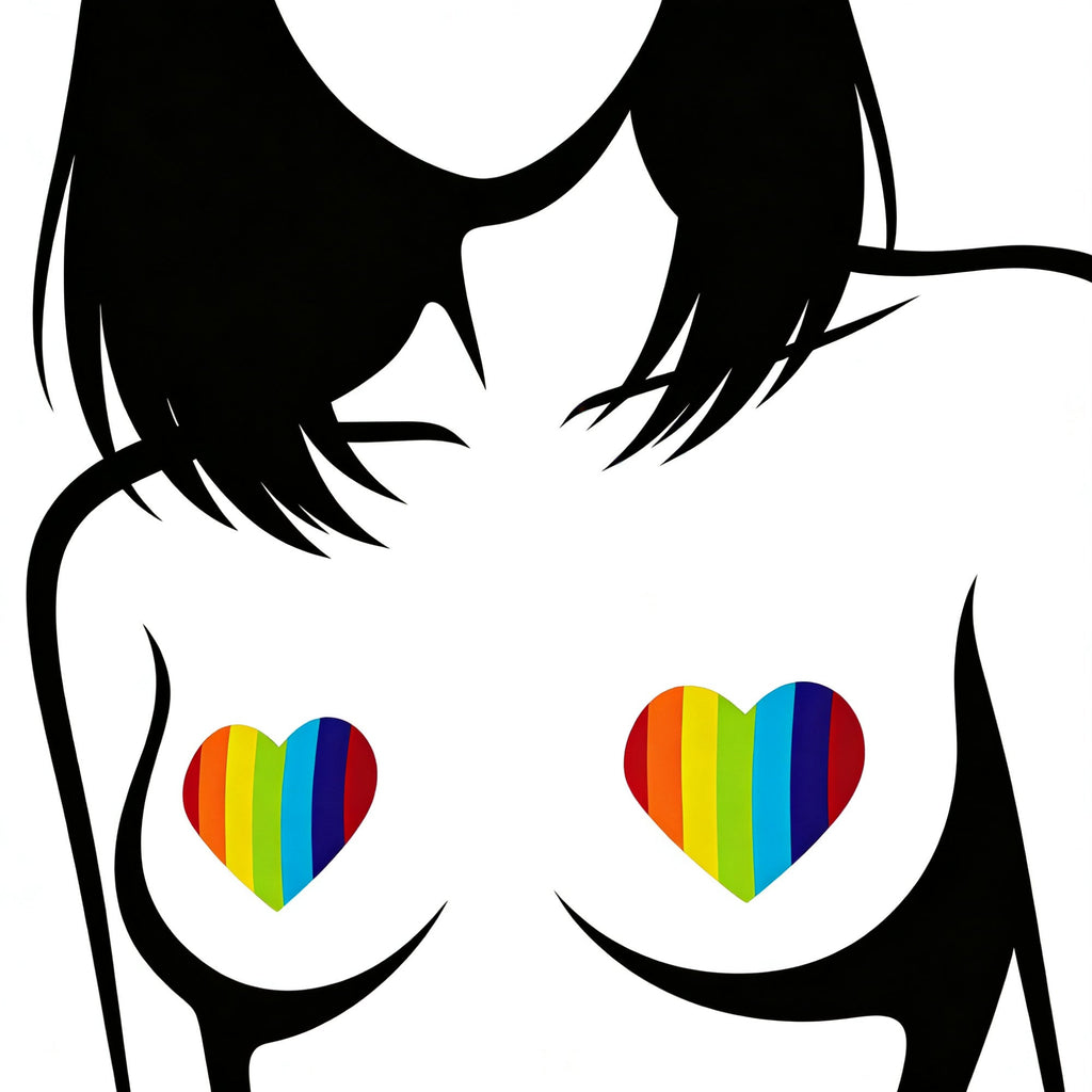 Rainbow Pride Heart Pasties