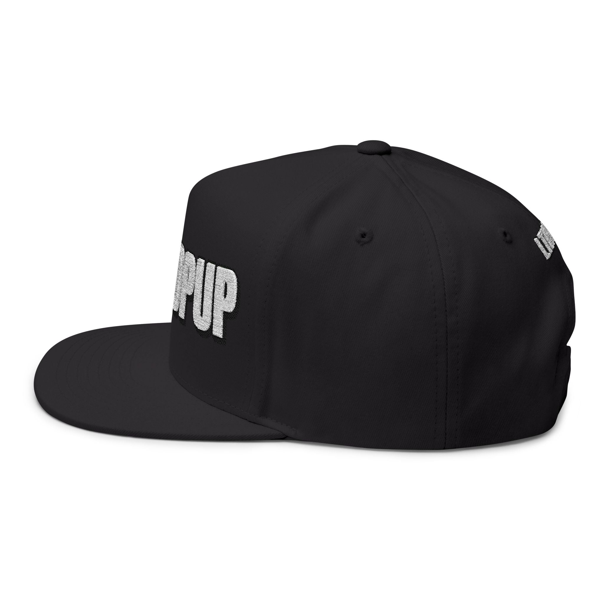 INTO: LOCKEDPUP Embroidered Flat Bill Cap – Kink Hat for Chaste Pups, Obedient Subs & Playful Power Exchange
