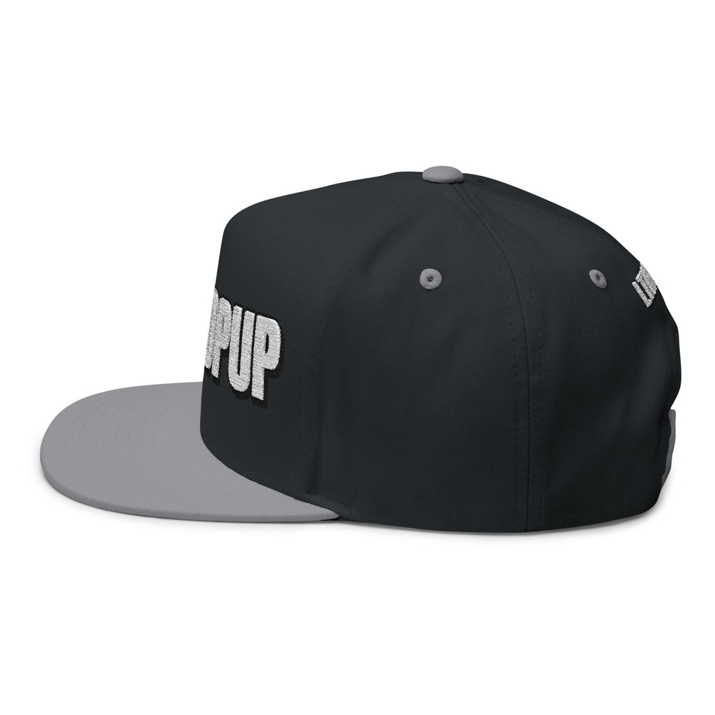INTO: LOCKEDPUP Embroidered Flat Bill Cap – Kink Hat for Chaste Pups, Obedient Subs & Playful Power Exchange