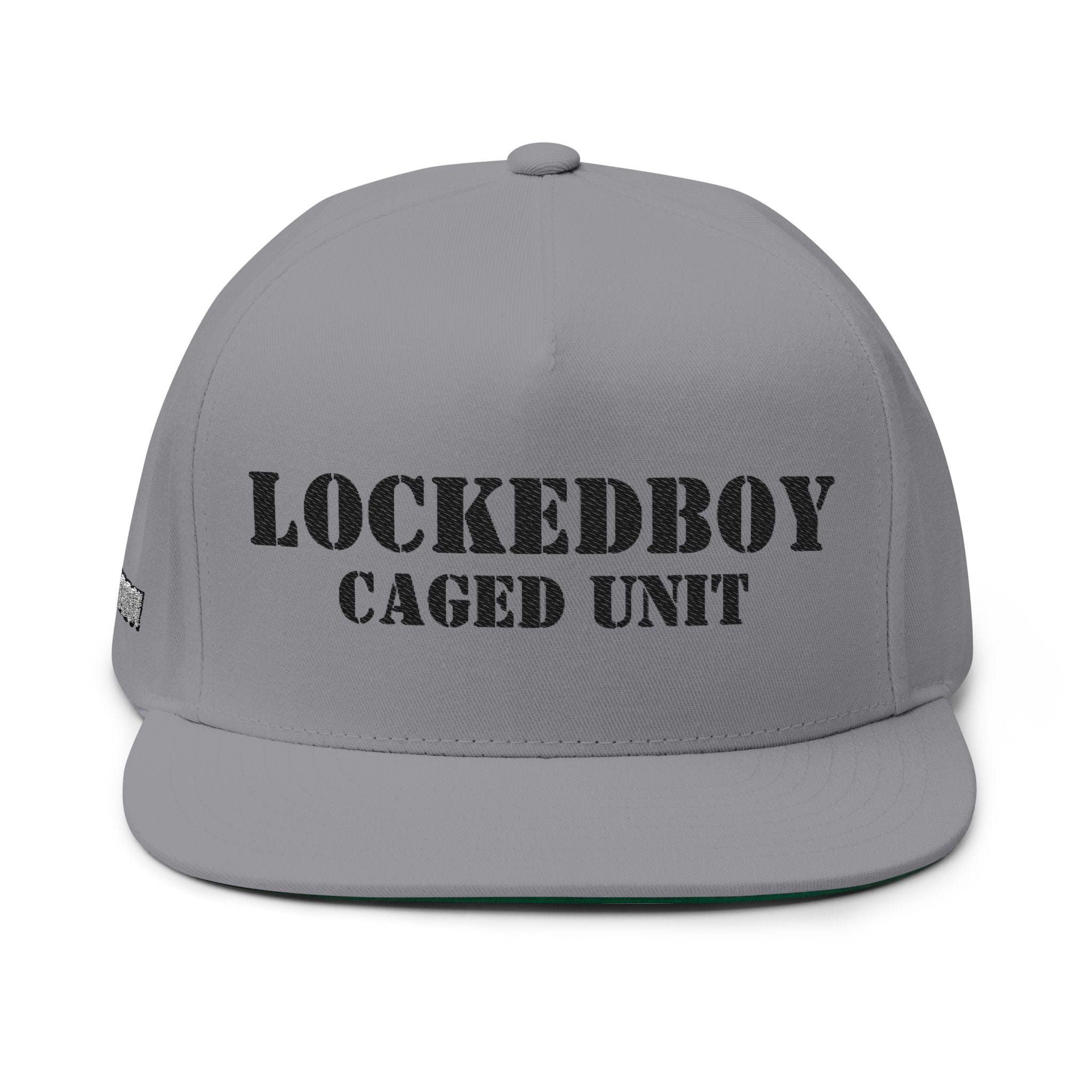 LockedBoy Caged Unit Locktober Embroidered Flat Bill Snapback Cap for chastity
