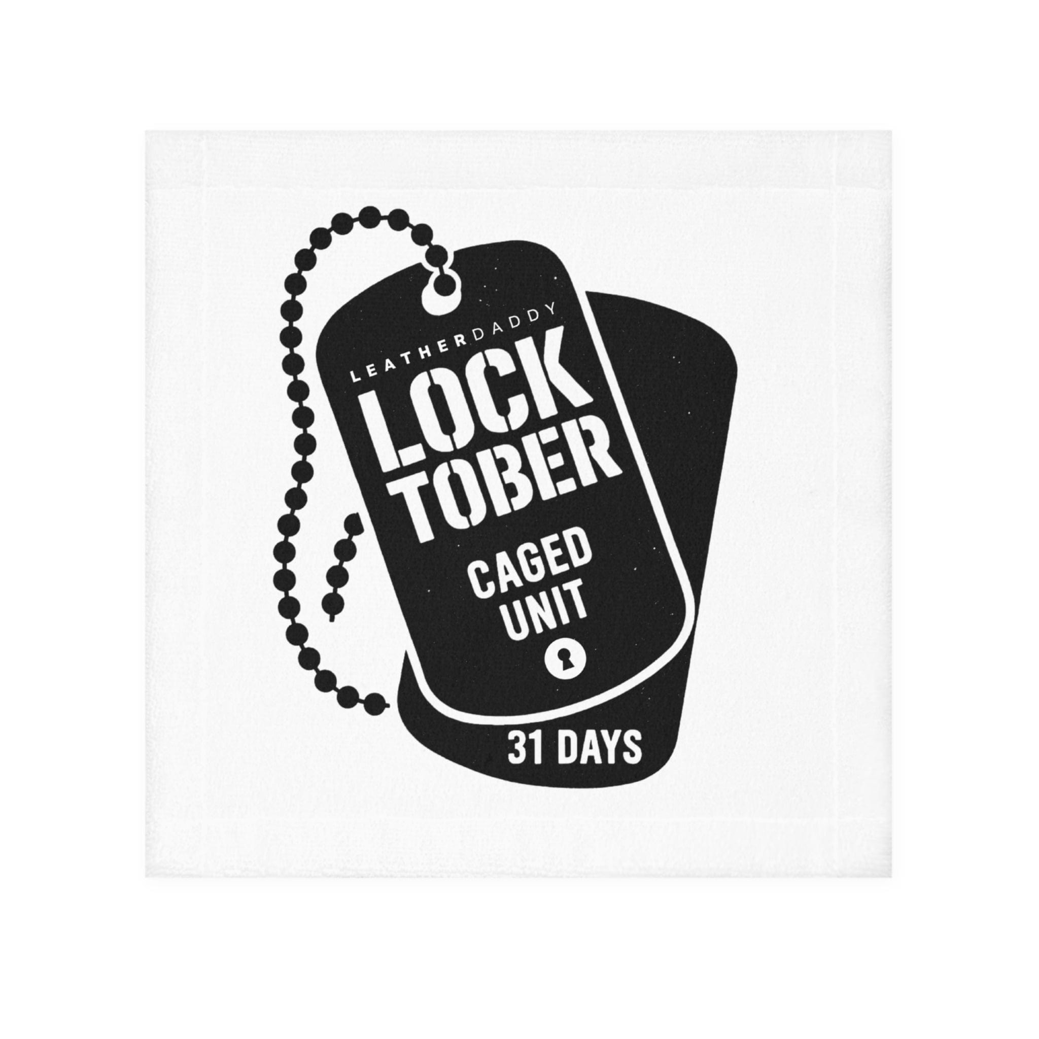 Daddy's CumRag – LockedBoy Fetish Gym Towel with Locktober Dog Tag Design