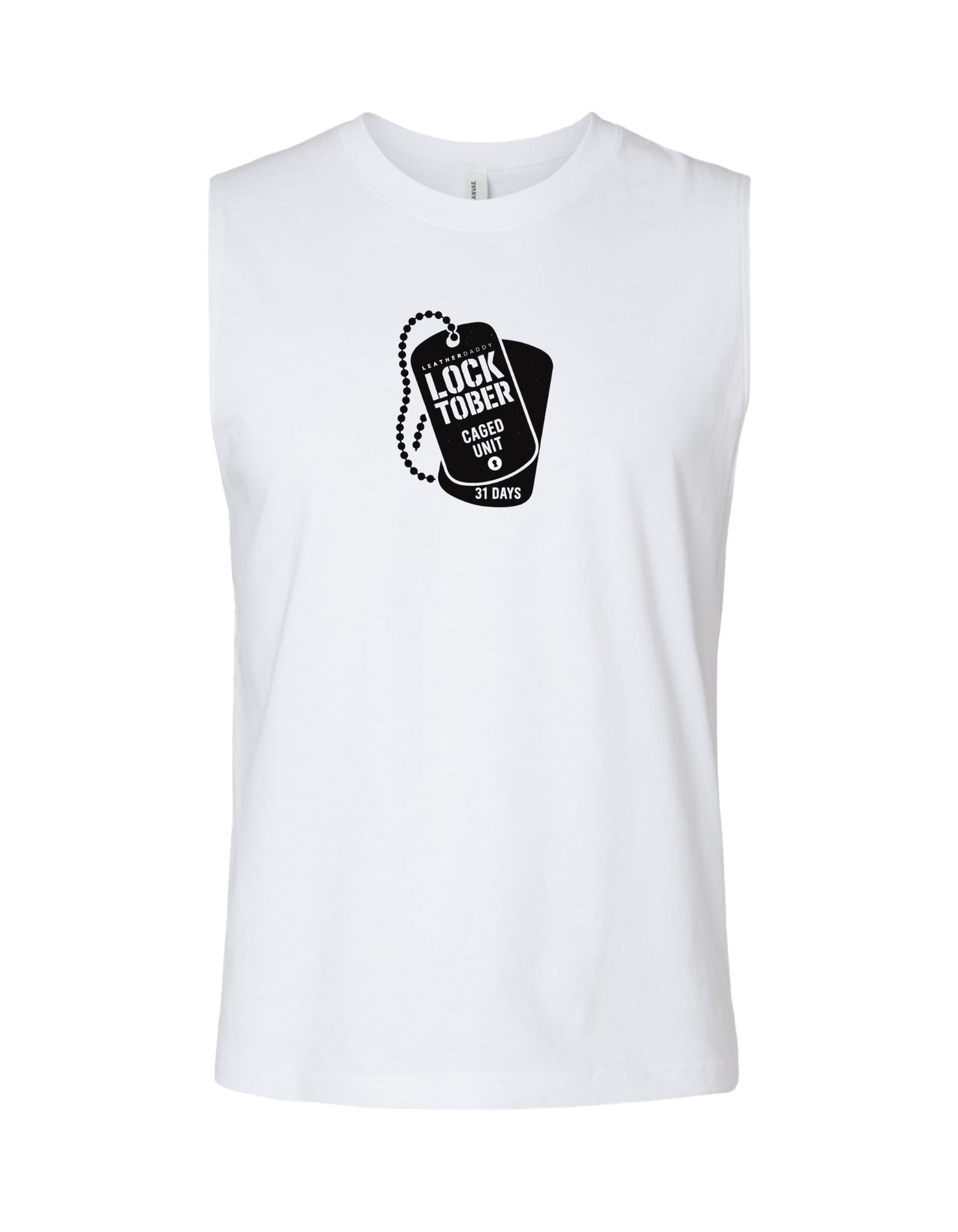 Locktober Caged Unit Muscle Tank – Unisex Jersey Workout Tee for 31 Days of Discipline