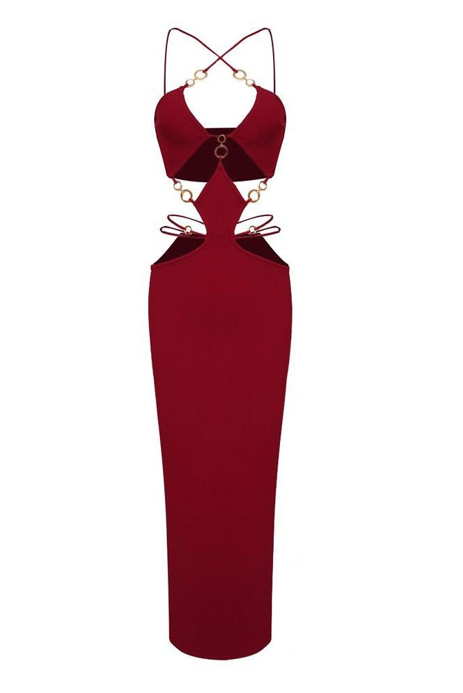 Jessica Bara Cloud Sleeveless Cut Out Maxi Dress